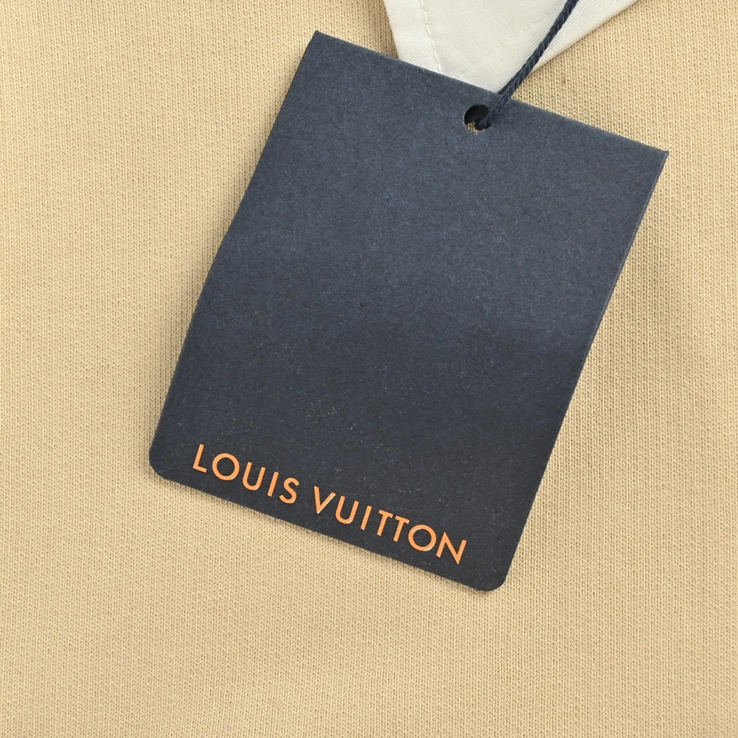 Louis Vuitton/Louis Vuitton 25Fw letter embroidered white lapel half-zip sweatshirt